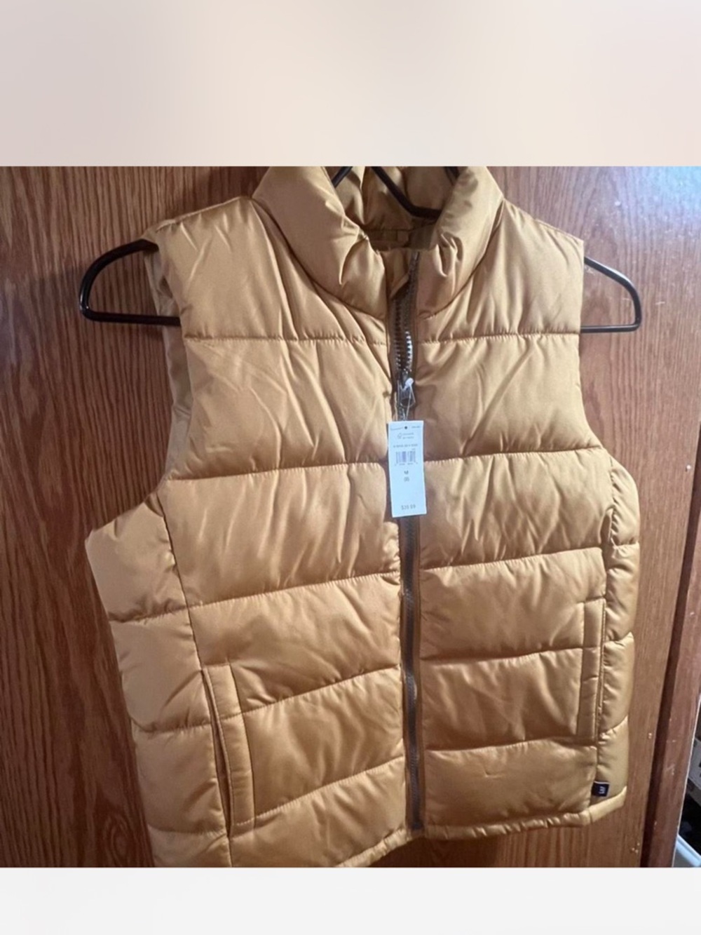 GAP Kids, Boy’s Quilted Puffer Vest. Size M - Mustard Yellow